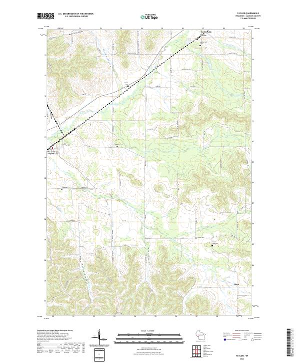 Taylor, WI — USGS 7.5-minute topo (2022)
