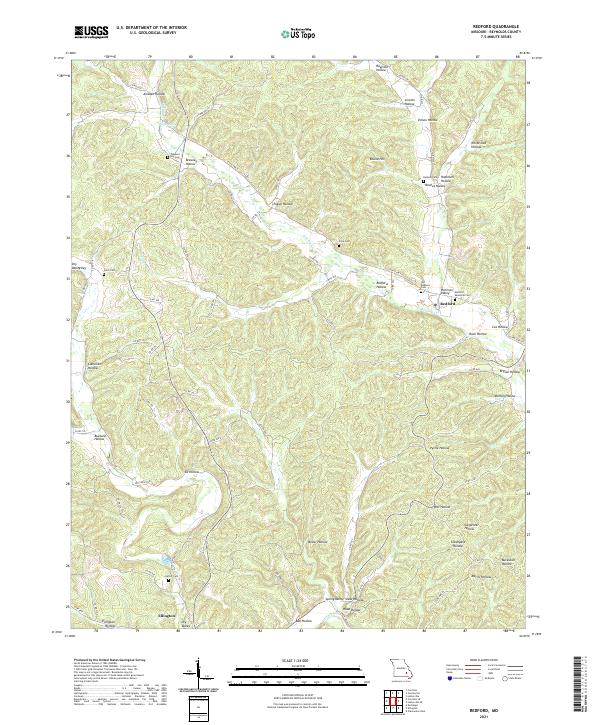 Redford, MO — USGS 7.5-minute topo (2021)