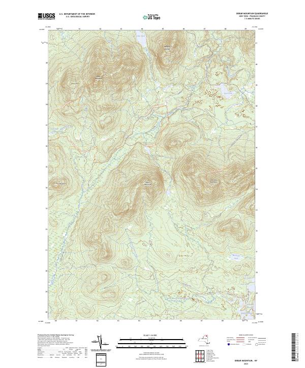 Debar Mountain, NY — USGS 7.5-minute topo (2023)