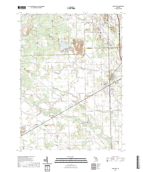 Carleton, MI — USGS 7.5-minute topo (2023)