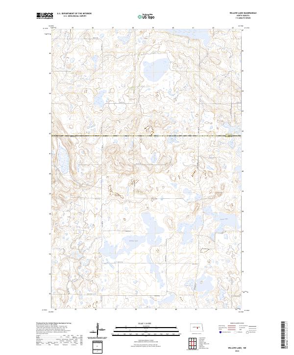 Willow Lake, ND — USGS 7.5-minute topo (2024)