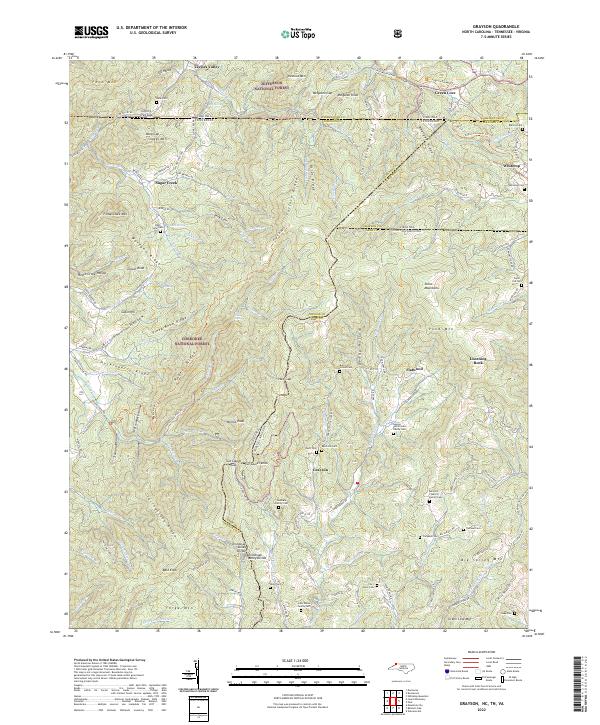 Grayson, NC-TN-VA — USGS 7.5-minute topo (2022)