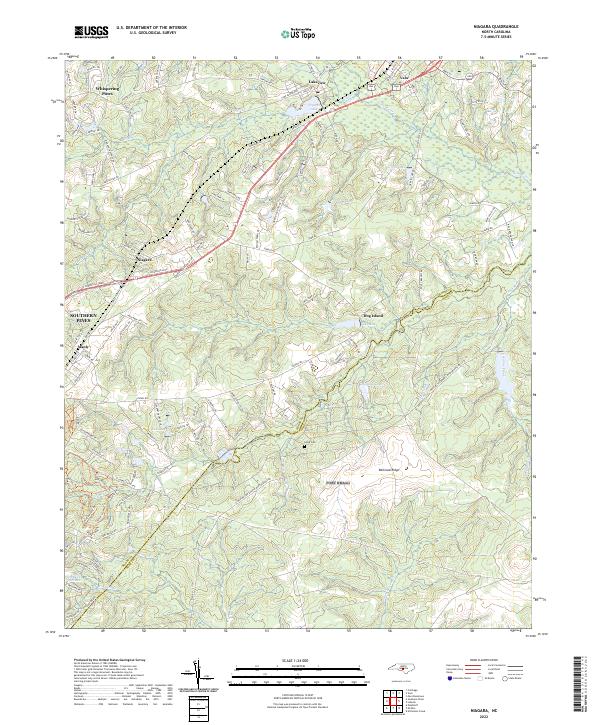 Niagara, NC — USGS 7.5-minute topo (2022)