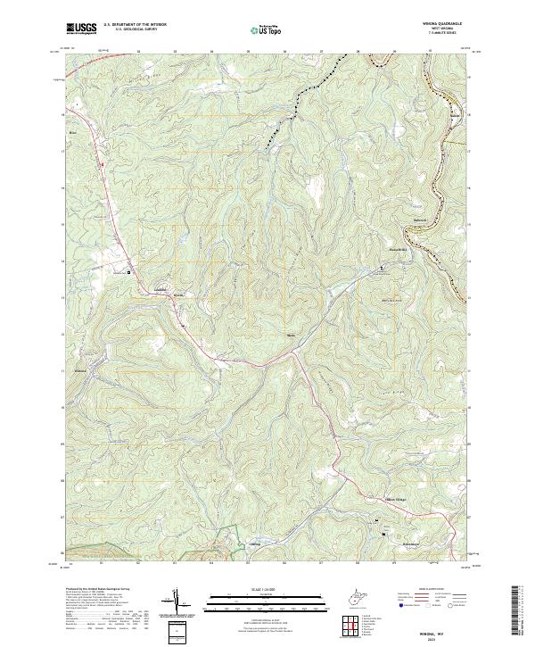 Winona, WV — USGS 7.5-minute topo (2023)
