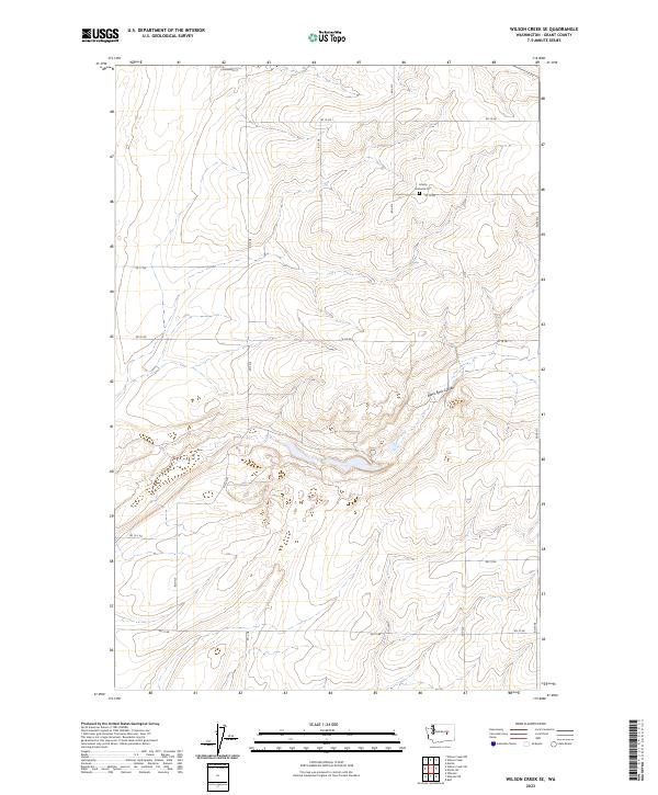 Wilson Creek SE, WA — USGS 7.5-minute topo (2023)