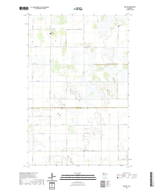 Erie NW, MN — USGS 7.5-minute topo (2022)