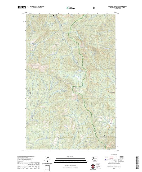 Monumental Mountain, WA — USGS 7.5-minute topo (2023)