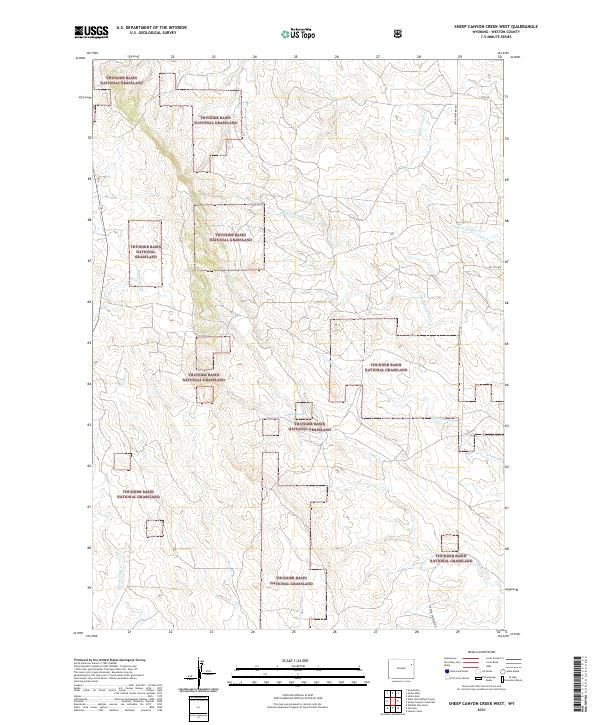 Sheep Canyon Creek West, WY — USGS 7.5-minute topo (2021)