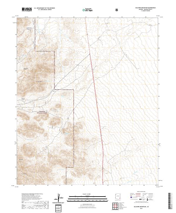 Gillespie Mountain, AZ — USGS 7.5-minute topo (2021)