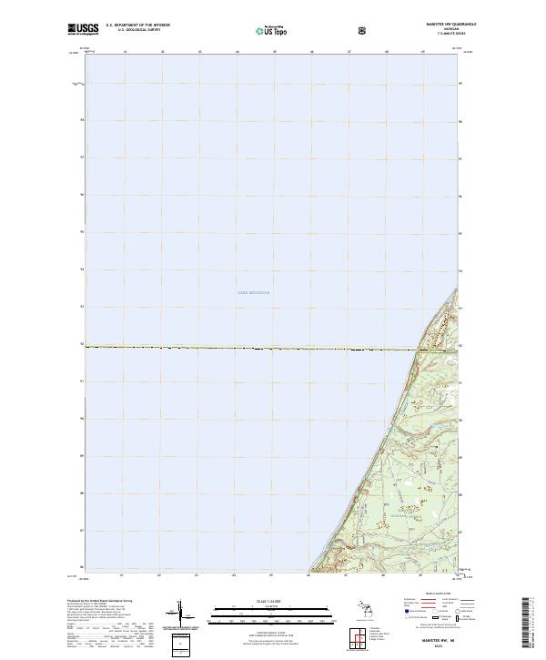 Manistee NW, MI — USGS 7.5-minute topo (2023)