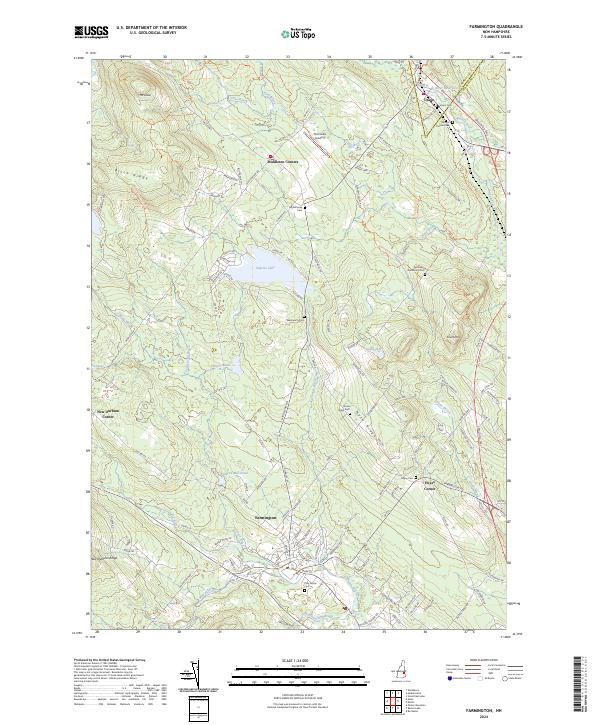 Farmington, NH — USGS 7.5-minute topo (2024)