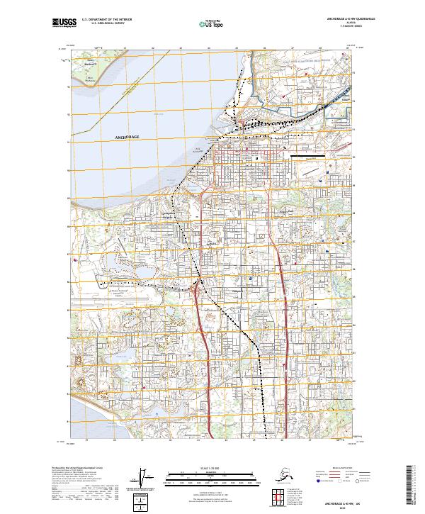 Anchorage A-8 NW, AK — USGS 7.5-minute topo (2023)