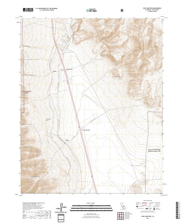 Coso Junction, CA — USGS 7.5-minute topo (2021)