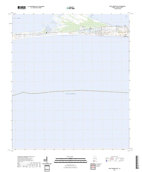 Saint Andrews Bay, AL — USGS 7.5-minute topo (2025)