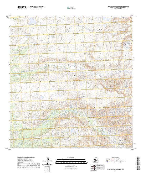 Talkeetna Mountains A-6 NE, AK — USGS 7.5-minute topo (2023)