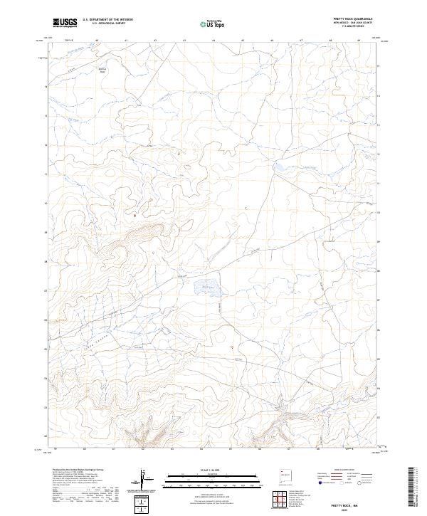 Pretty Rock, NM — USGS 7.5-minute topo (2023)