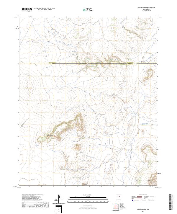 Mesa Cherisco, NM — USGS 7.5-minute topo (2023)