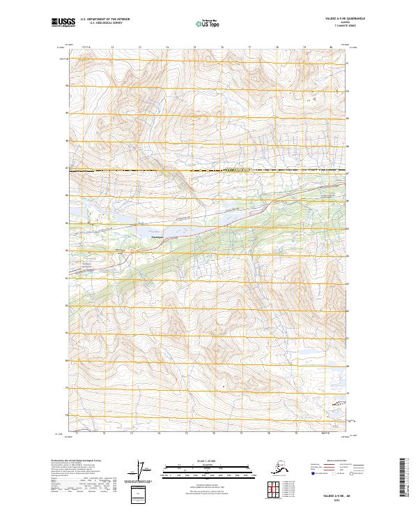 Valdez A-5 NE, AK — USGS 7.5-minute topo (2023)