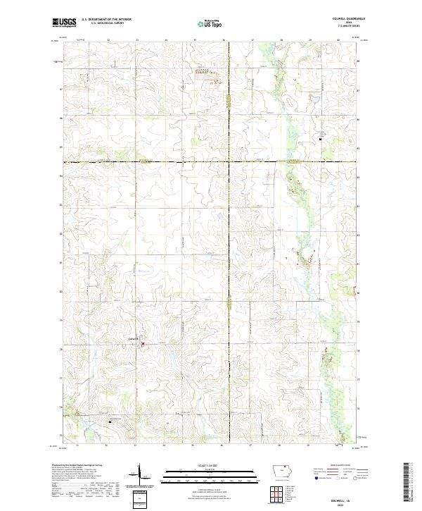 Colwell, IA — USGS 7.5-minute topo (2022)