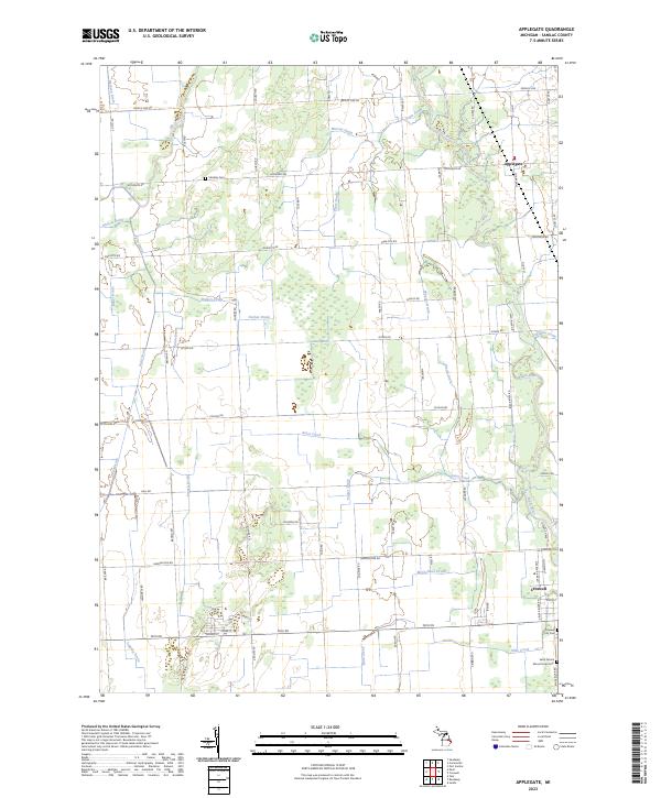 Applegate, MI — USGS 7.5-minute topo (2023)