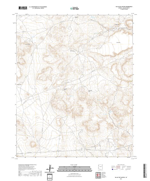 Na Ah Tee Canyon, AZ — USGS 7.5-minute topo (2021)
