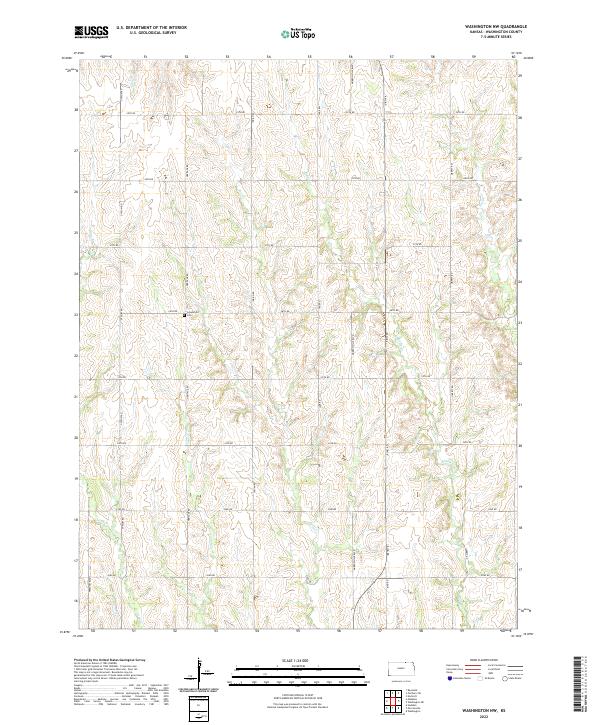 Washington NW, KS — USGS 7.5-minute topo (2022)