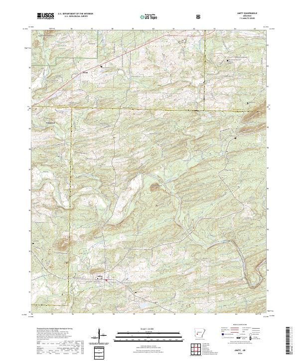 Amity, AR — USGS 7.5-minute topo (2024)