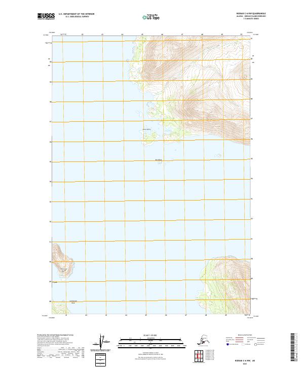 Kodiak C-6 NW, AK — USGS 7.5-minute topo (2021)