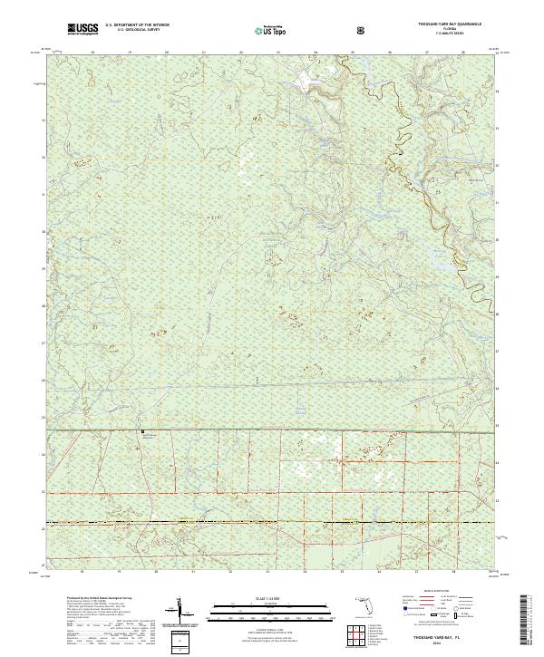 Thousand Yard Bay, FL — USGS 7.5-minute topo (2024)