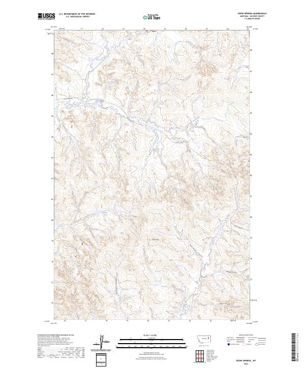 Crow Springs, MT — USGS 7.5-minute topo (2024)