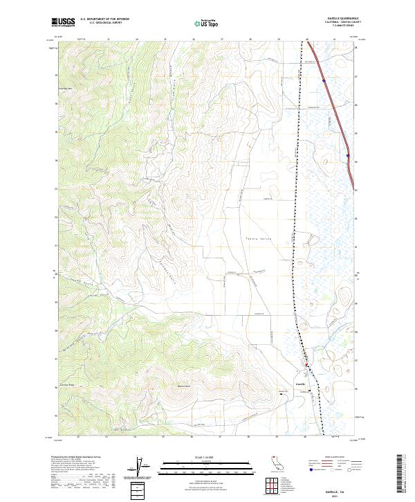 Gazelle, CA — USGS 7.5-minute topo (2021)