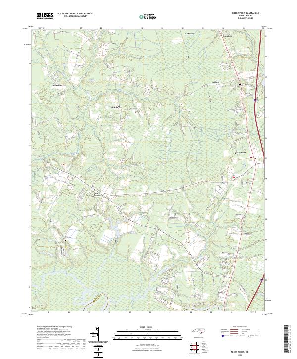 Rocky Point, NC — USGS 7.5-minute topo (2022)