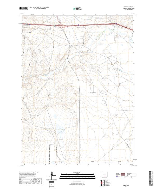 Meads, WY — USGS 7.5-minute topo (2021)