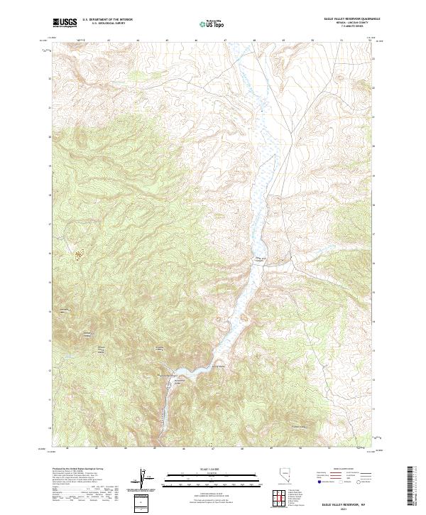 Eagle Valley Reservoir, NV — USGS 7.5-minute topo (2021)