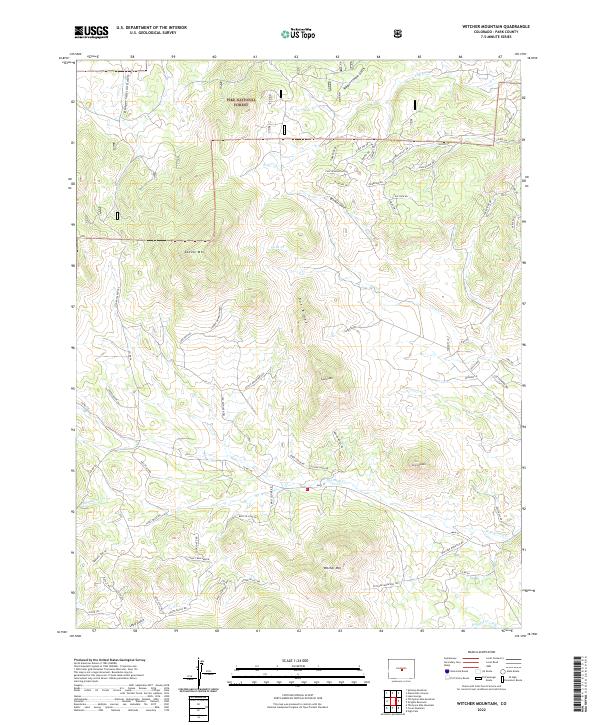 Witcher Mountain, CO — USGS 7.5-minute topo (2022)