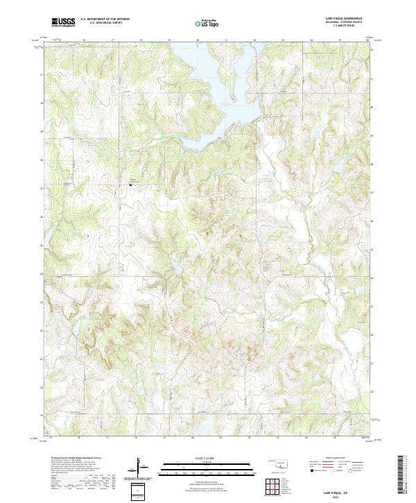 Lake Fuqua, OK — USGS 7.5-minute topo (2022)