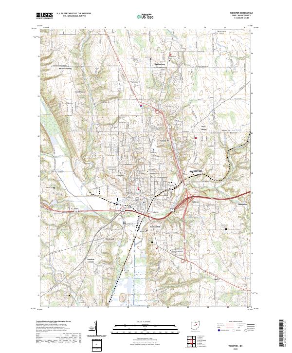 Wooster, OH — USGS 7.5-minute topo (2023)