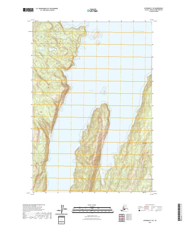 Afognak B-1 SE, AK — USGS 7.5-minute topo (2021)