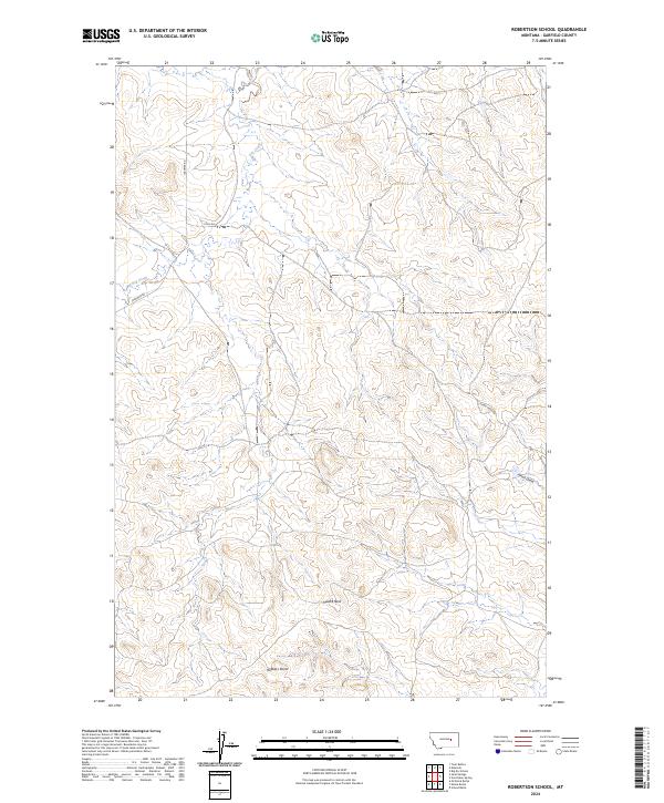 Robertson School, MT — USGS 7.5-minute topo (2024)