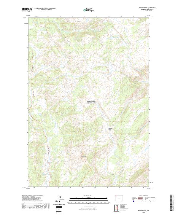 Pelican Cone, WY — USGS 7.5-minute topo (2021)