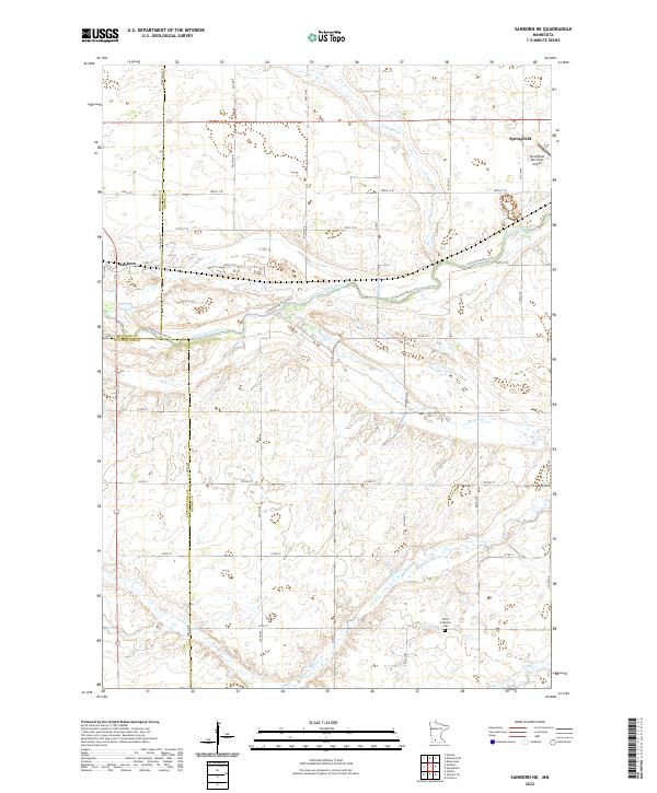 Sanborn NE, MN — USGS 7.5-minute topo (2022)