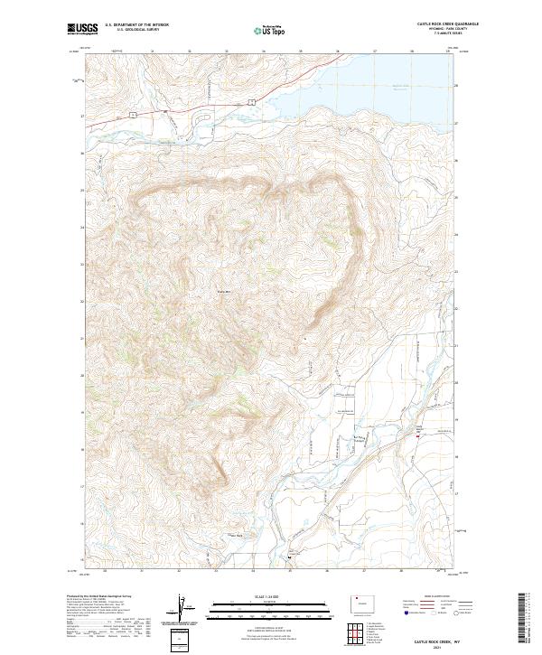 Castle Rock Creek, WY — USGS 7.5-minute topo (2021)