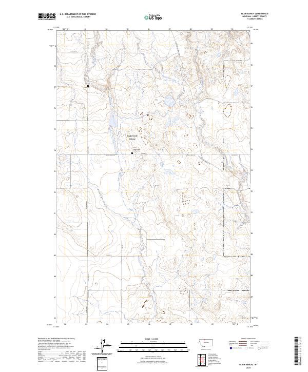 Blair Ranch, MT — USGS 7.5-minute topo (2024)