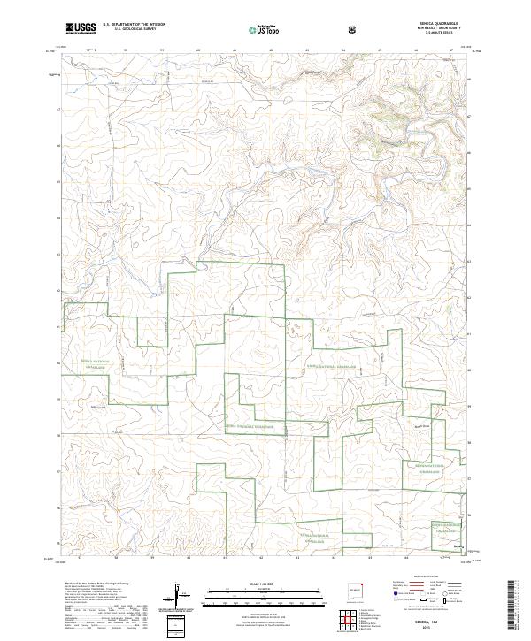 Seneca, NM — USGS 7.5-minute topo (2023)