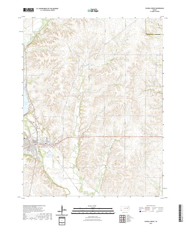Council Grove, KS — USGS 7.5-minute topo (2022)