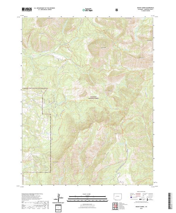 Mount Guero, CO — USGS 7.5-minute topo (2022)