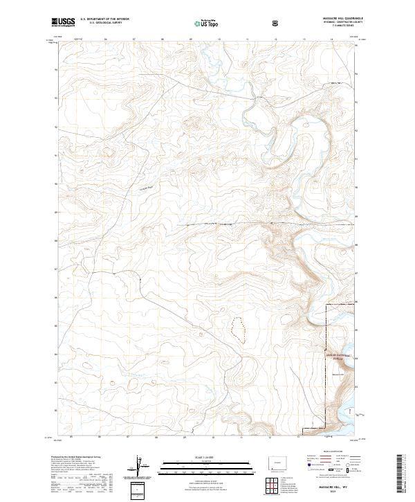 Massacre Hill, WY — USGS 7.5-minute topo (2021)