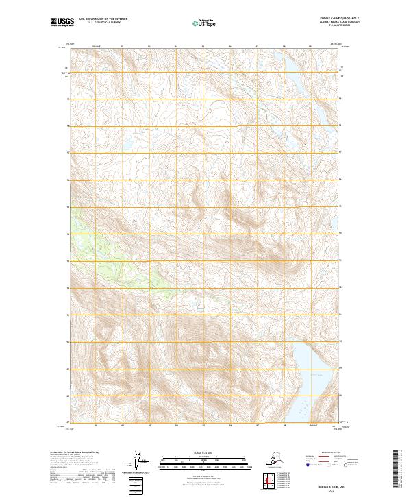 Kodiak C-4 NE, AK — USGS 7.5-minute topo (2021)