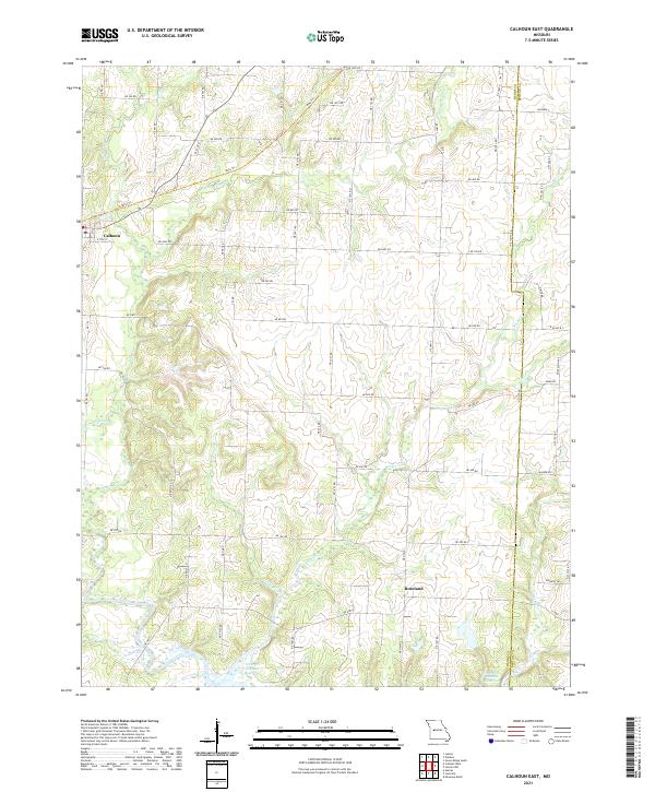 Calhoun East, MO — USGS 7.5-minute topo (2021)