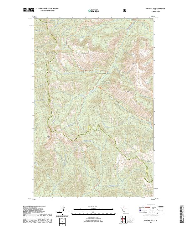 Crescent Cliff, MT — USGS 7.5-minute topo (2024)